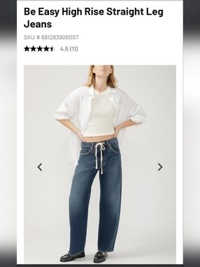 Silver Jeans Be Easy High Rise Straight Leg Jeans in Dark Blue